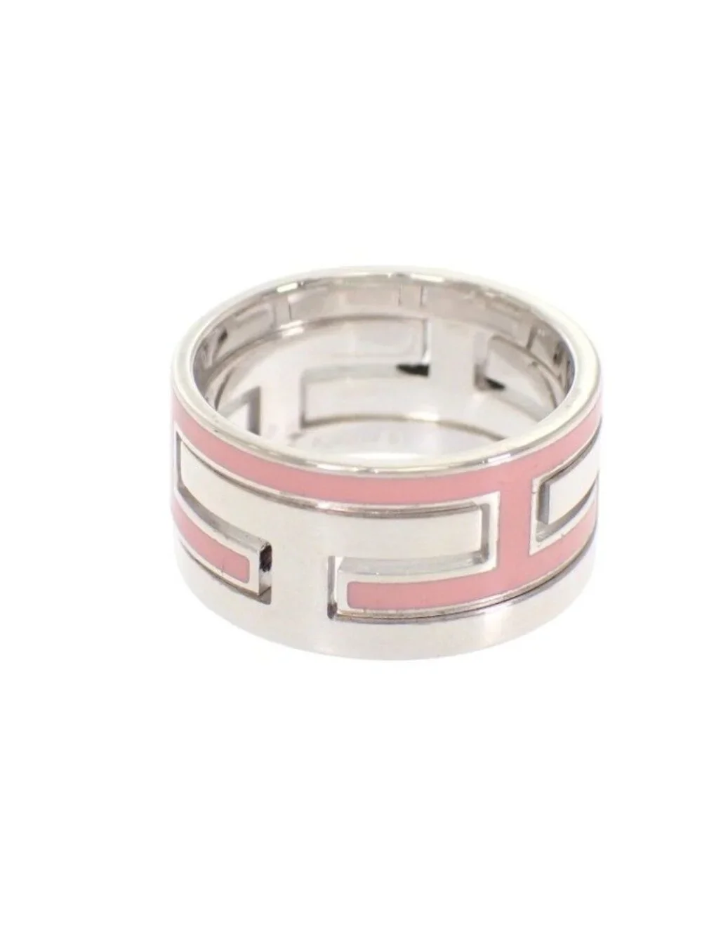 Hermes Move Ash Ring 925 Sterling Silver Pink 51